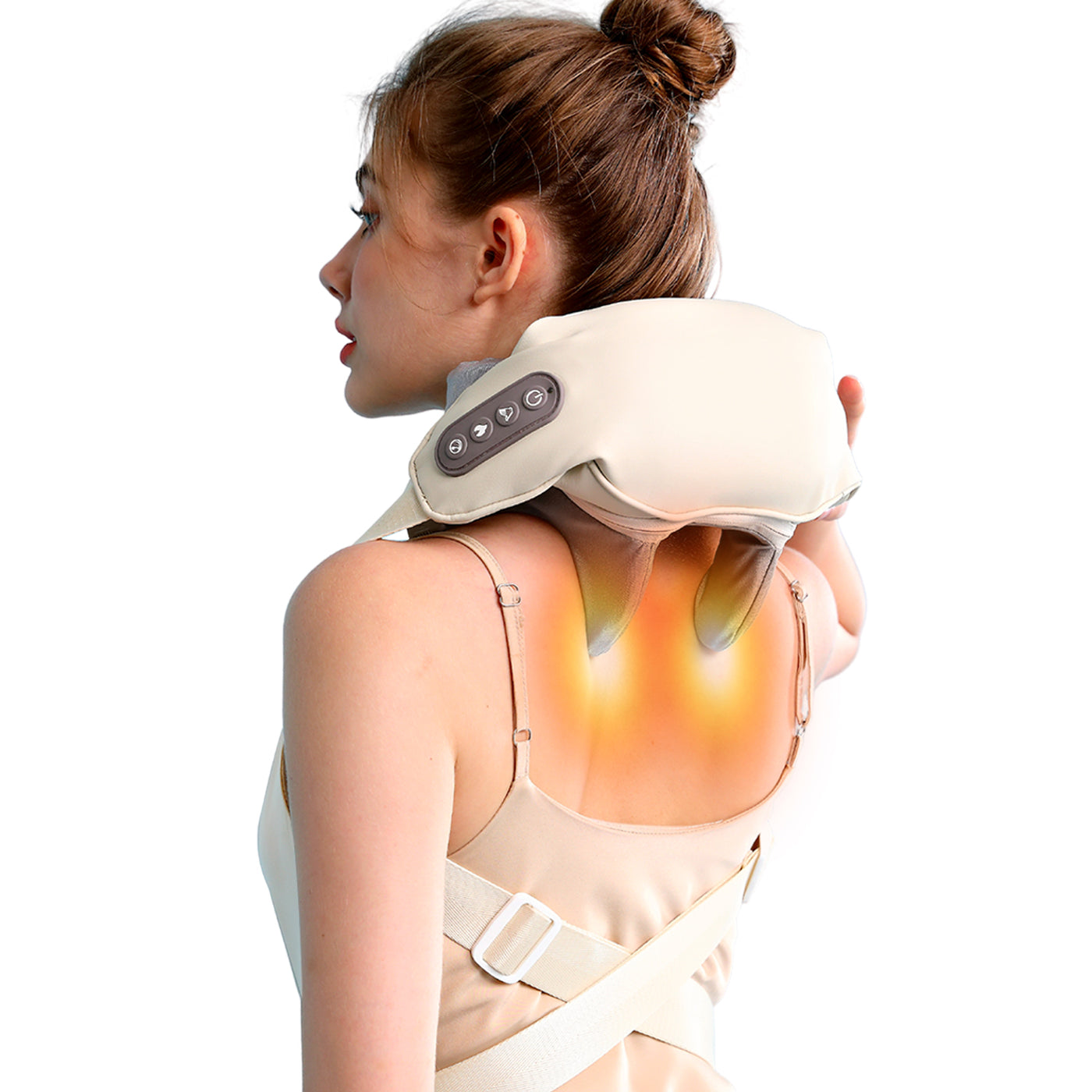 Tragbares Nacken-Schulter-Massagegerät von Asinhe, Tiefengewebe-Shiatsu-Rückenmassagegerät mit Wärme zur Schmerzlinderung, elektrisches Massagekissen zum Kneten von Muskeln mit menschlicher Hand, Geschenke für Frauen und Männer, Ganzkörperanwendung 