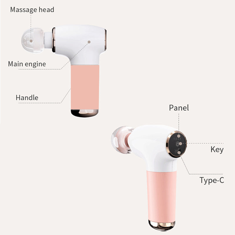 Deep Muscle Pink Massage Gun Deep Tissue, Percussion Massage Gun for Pain Relief, Handheld Massager Electric Portable Quite