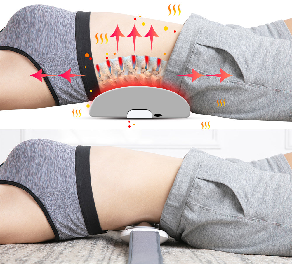 HEZHENG-Massagegerät für den unteren Rücken mit elektrischem Luftdruck, Puls, Heizung und Vibration HZ-YBB-1