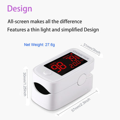Fingertip Pulse Oximeter-Blood Oxygen Saturation Monitor-Heart Rate Monitor with LED Display