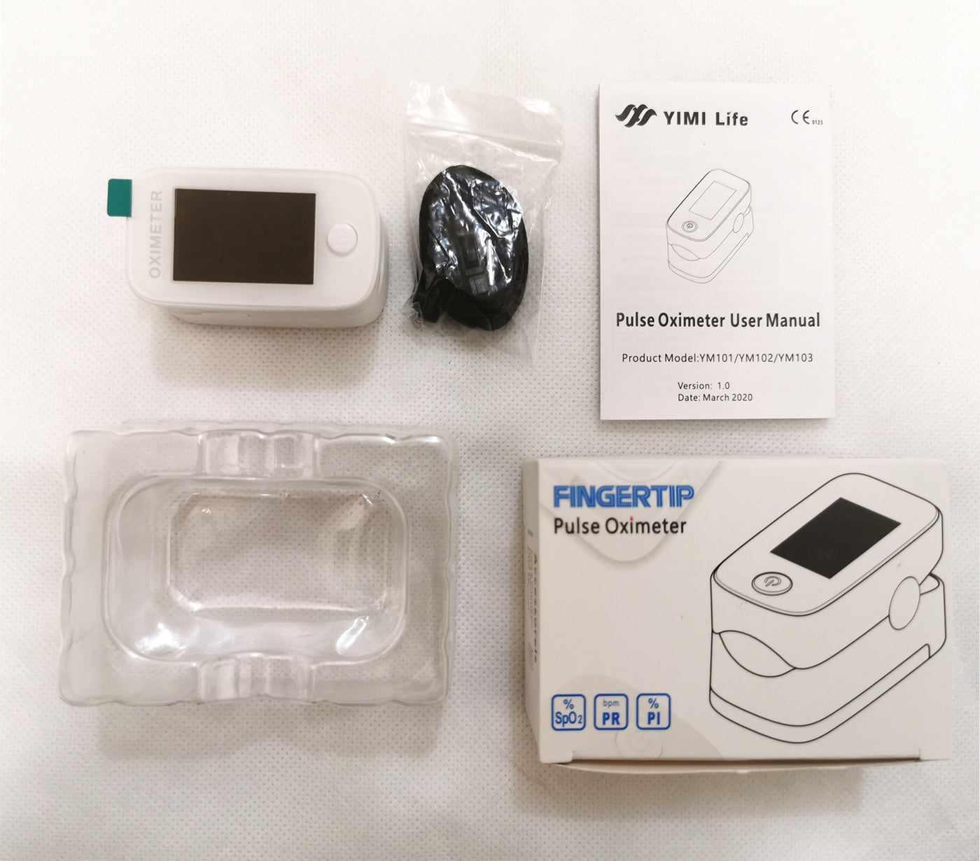 Fingertip Pulse Oximeter-Blood Oxygen Saturation Monitor-Heart Rate Monitor with LED Display