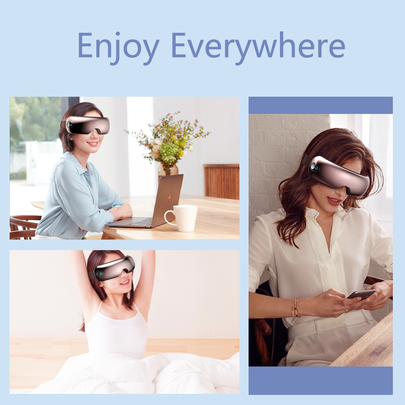 Visible Eye Massager with Heat and Compression - Smart Eye Massager for Migraines and Stress Therapy