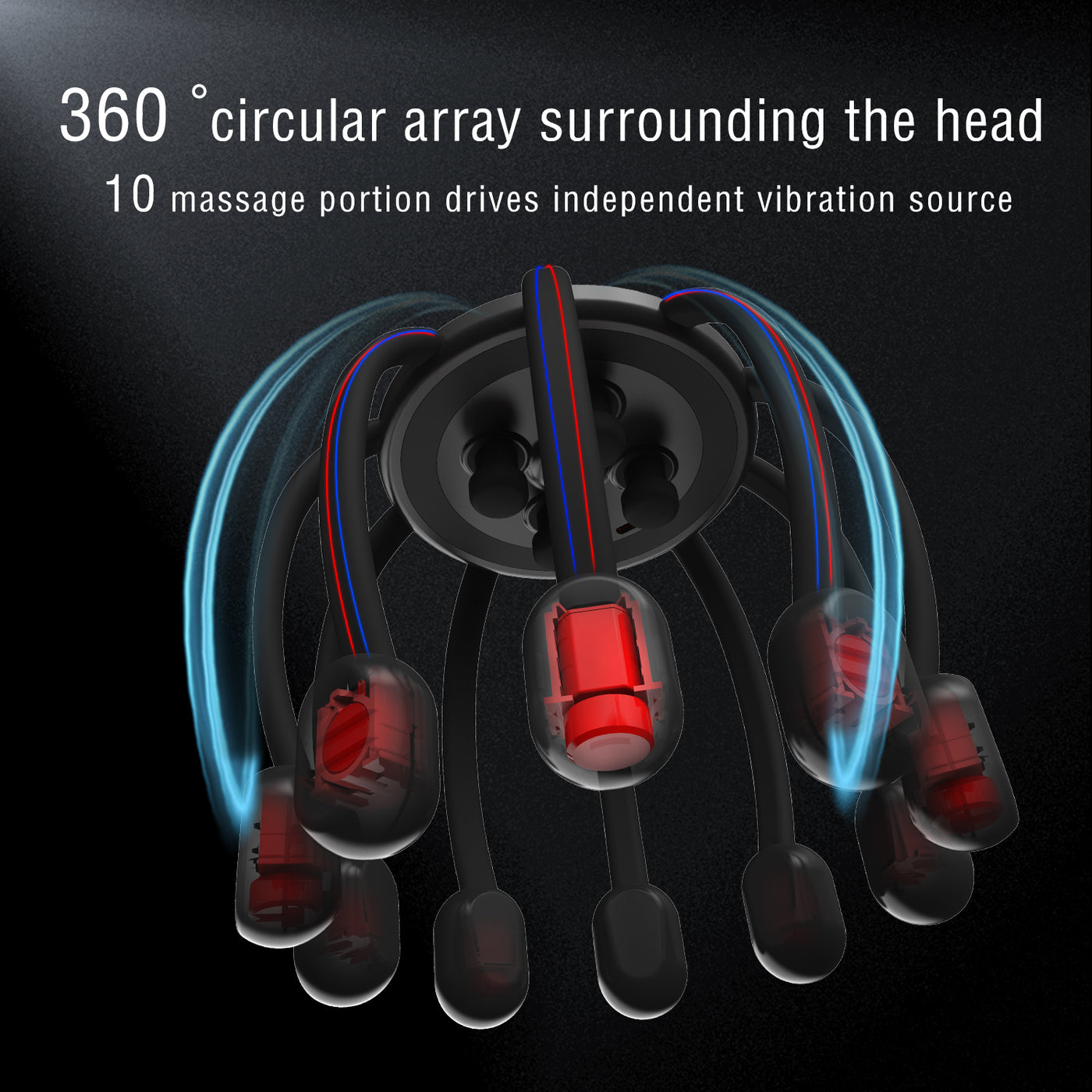 Elektrisches Kopfhautmassagegerät, Kopfmassagegerät, Oktopus-Kopfmassagegerät 