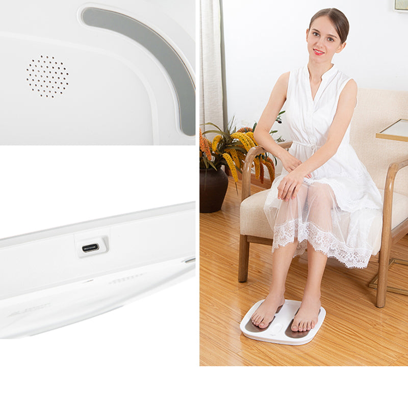 HEZHENG Komfortables elektrisches EMS wiederaufladbares kabelloses Pulsmassagegerät Fußmassagegerät mit Heizfunktion HZ-IFT-1