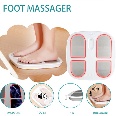 HEZHENG Comfortable Electric EMS Rechargeable Wireless Pulse Massage Machine Foot Massager with Heating function HZ-IFT-1